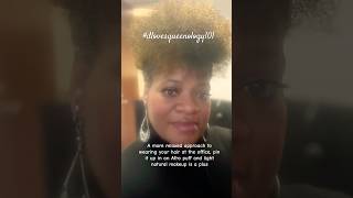 Afro Puff, pin up for office.  #4cnaturalhaircare #afrohair #haircare #everydaymakeupforblackwomen