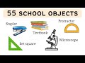 Common school objects in english  improve english vocabulary  english vocabulary with picture 