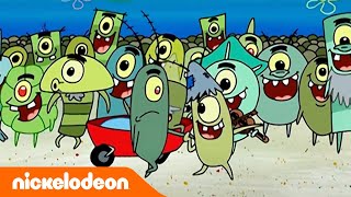 Bob Esponja | ¿TODA LA FAMILIA de Plankton intenta robarse la fórmula? | Nickelodeon en Español