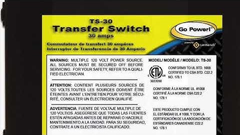 How to install GoPower TS-30 automatic transfer switch on a 2020 Sunseeker 2550 RV