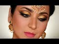 How To: PERFECT Gold Cutcrease INDIAN BRIDAL Eye Makeup Look (Hooded Eyes)