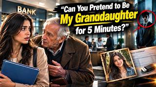 Can You Pretend to Be My Granddaughter for Five Minutes the Old Man Asked at the Bank—She Had No…