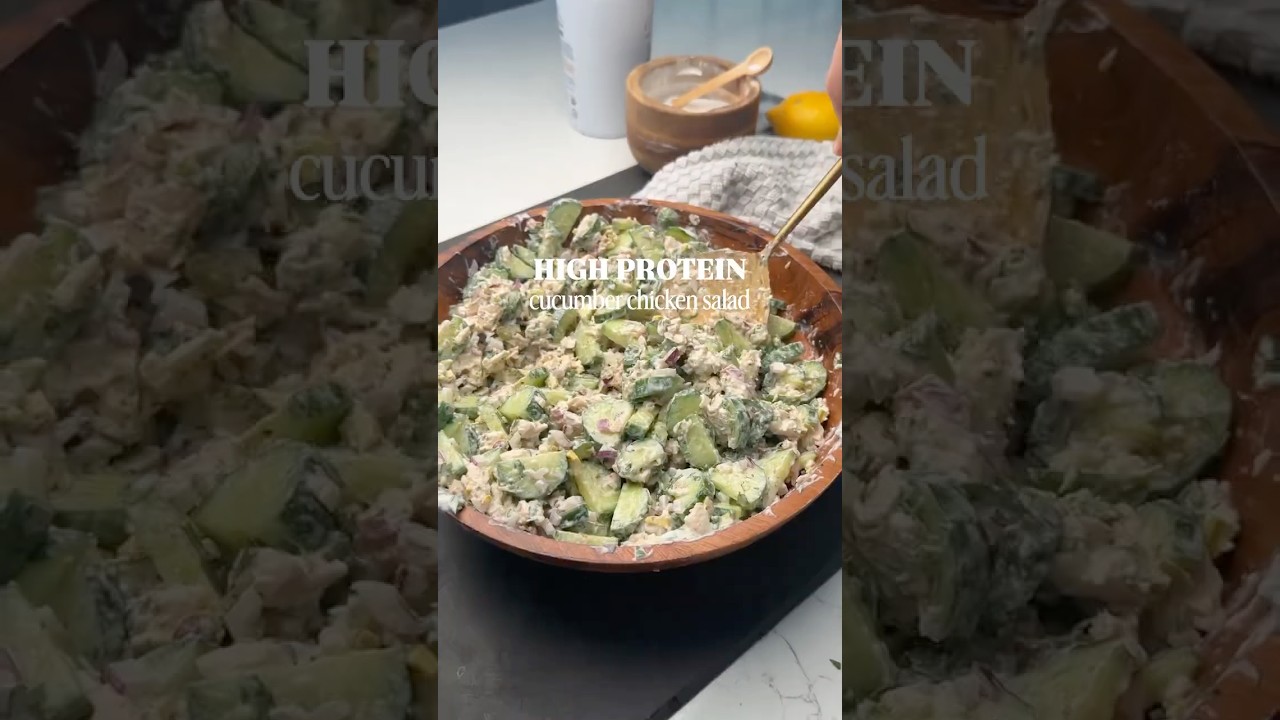 High Protein Cucumber Chicken Salad