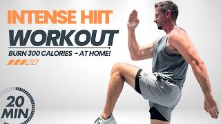 20 Min INTENSE HIIT Workout for Fat Burn & Cardio | No Equipment, No Repeats