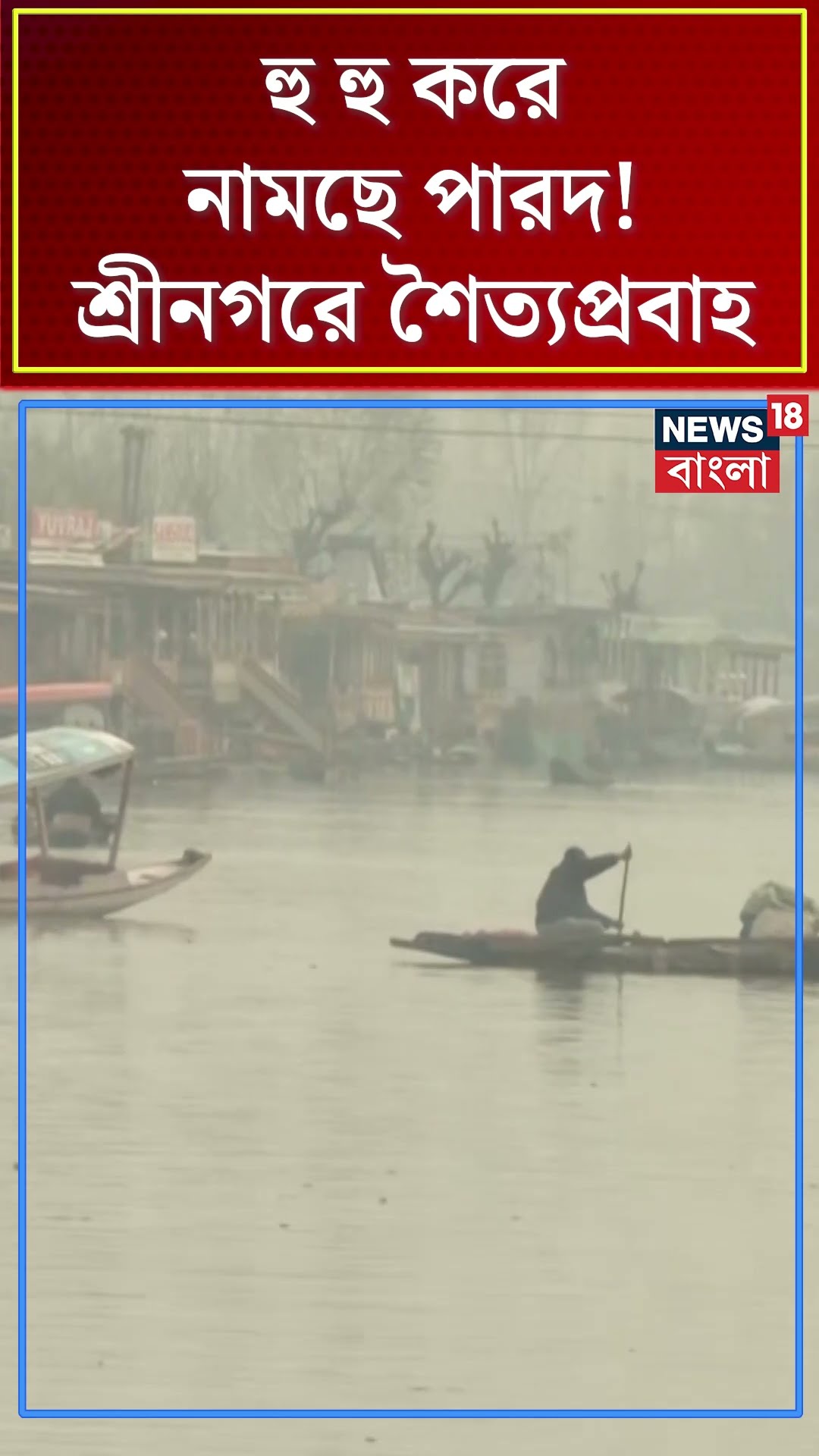 হু হু করে নামছে পারদ ! Srinagar এ শৈত্যপ্রবাহ | N18S #shorts