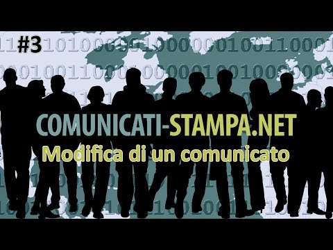 Guida - Modifica Comunicato Stampa