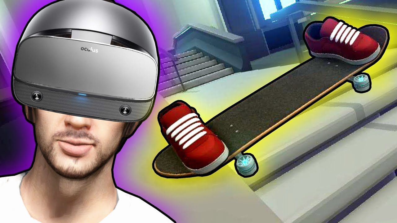 SKATEBOARDING IN VR! Oculus Rift S Hover Skate VR YouTube