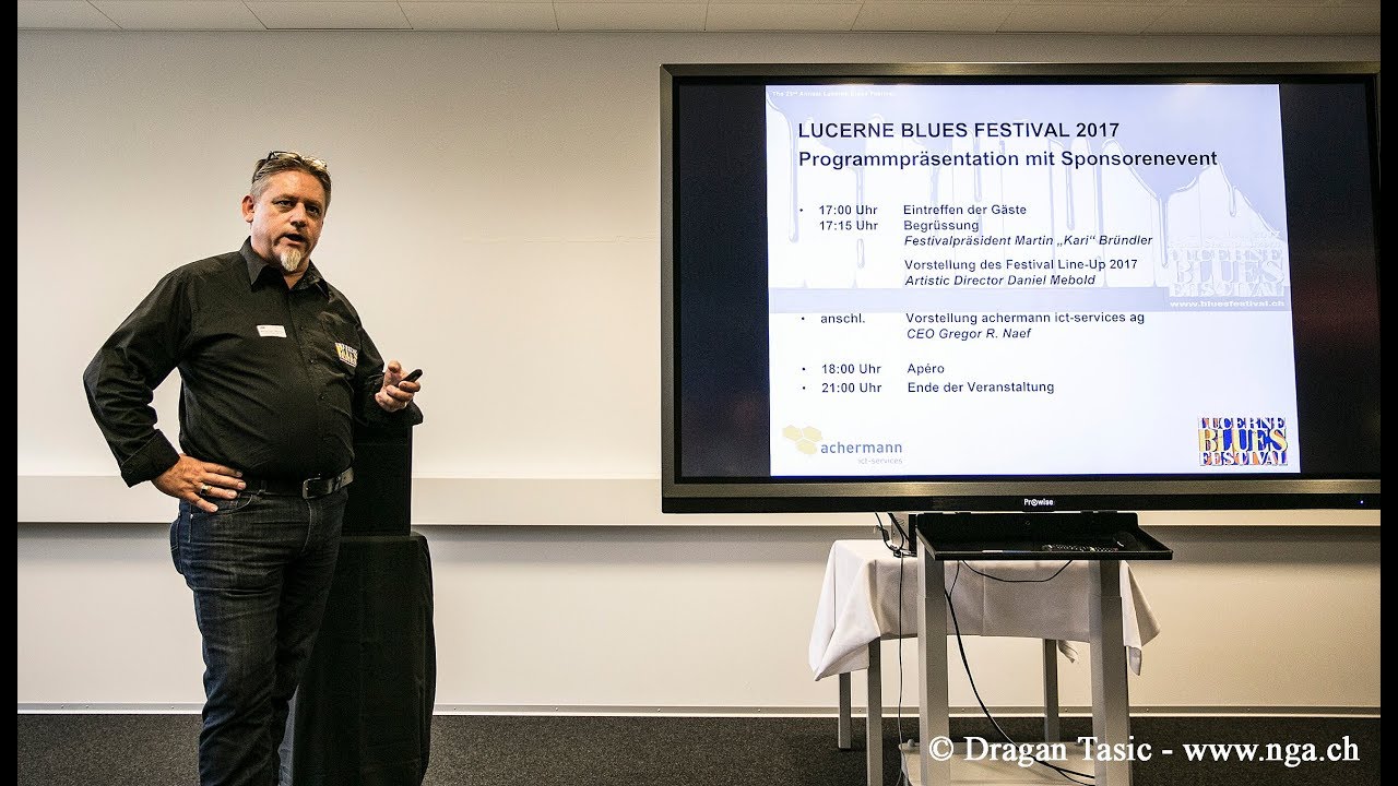 Martin Brundler, President of the Lucerne Blues Festival, on BRI TV