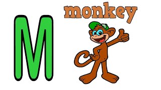 The Letter M | Monkey Drawing for Kids | Alphabet Coloring Pages