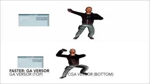 A Conformal Geometric Algebra code generator comparison for Virtual Character Simulation