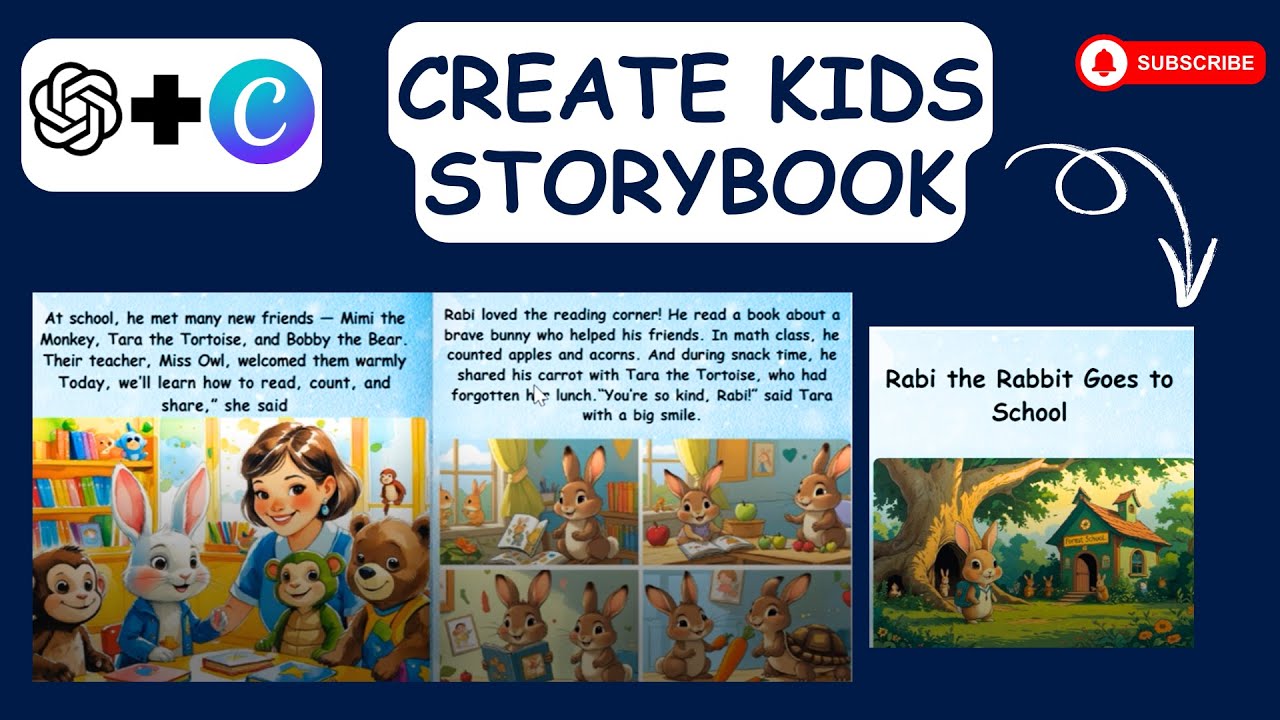 How to Create Storybooks for Kids with AI, Canva and chatgpt - YouTube