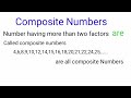 Composite Numbers | What are Composite Numbers | 0 and 1 are prime or composite numbers