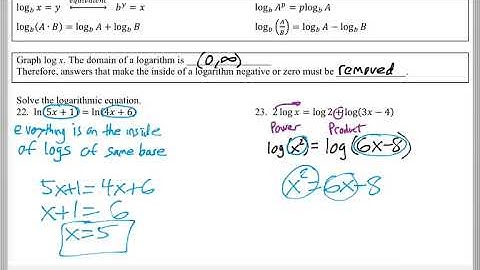 Math 119 : 10.5 #23 (Intermediate Algebra Tutorial : Logarithmic Equations)