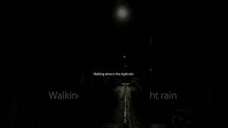Walking alone in the night rain 🌧 😴 #asmrrainASMR #rainsounds  #walkingrain #rainywalk