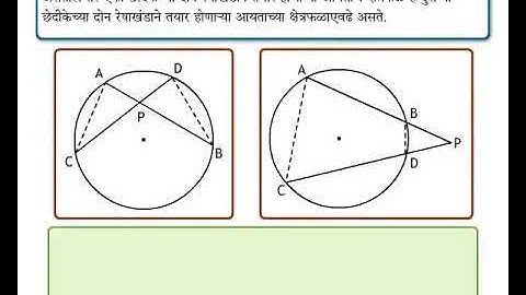 Geometry Concept छेदणाऱ्या वृत्तछेदिकांचे गुणधर्म - Intersecting Secants (9-10 grade) Marathi med