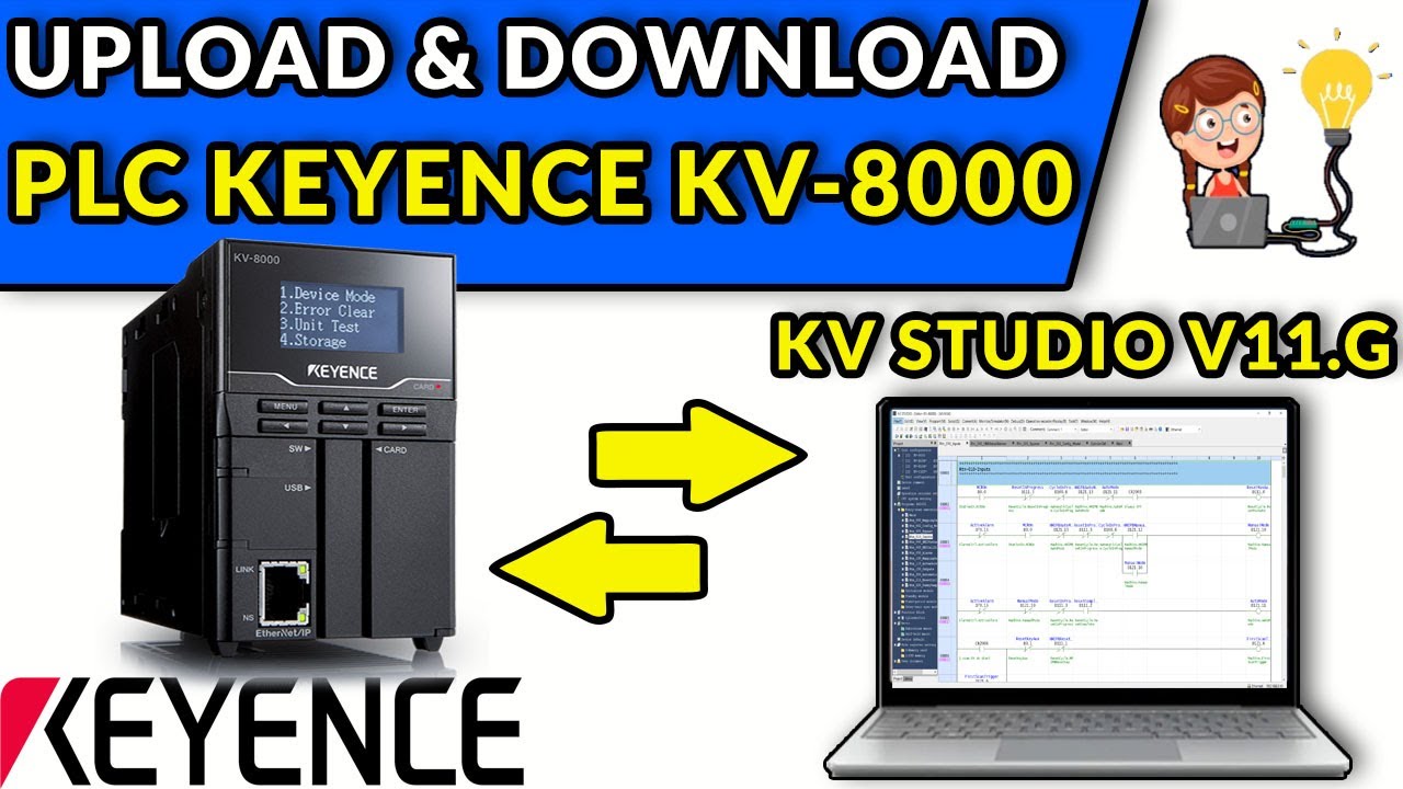 ⬛️ KV STUDIO - DOWNLOAD & UPLOAD PLC KEYENCE ((KV-8000))