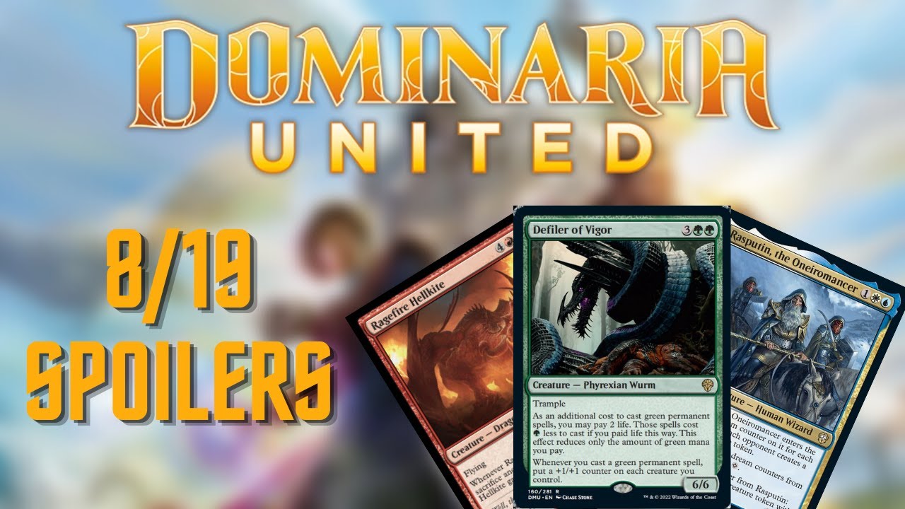 Dominaria United 8/19 Spoilers Powerful Green Spells, Jumpstart