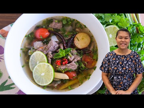 Tom Yum Beef / Thai hot and sour soup ♥ ต้มยำเนื้อ ♥ Episode 263