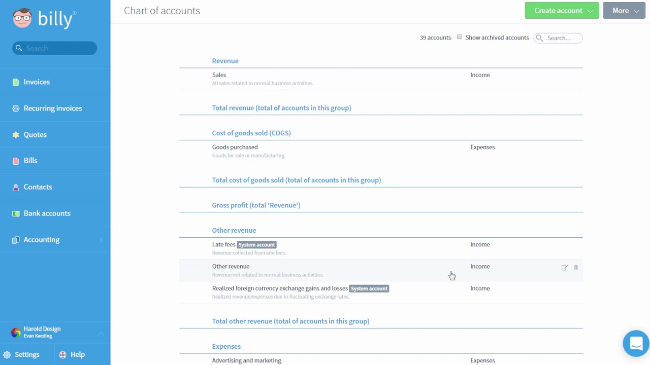 Chart Of Accounts Software