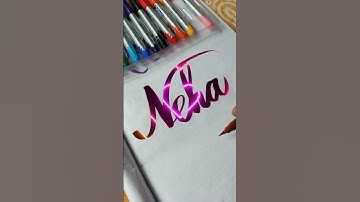 Neha 😊 beautiful name comment your name cursive writing #youtubeshorts#shorts