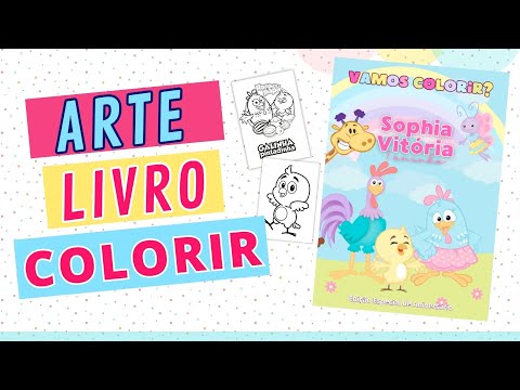 Como fazer Livro de Colorir no CANVA Galinha Pintadinha