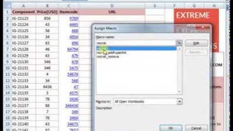 Advanced Excel Macro Tutorial 4 - Extract URL from Hyperlink