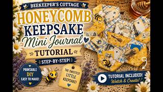 DIY Honeycomb Keepsake Mini Journal 🐝 Easy Printable Tutorial #papercrafts #cottagecore