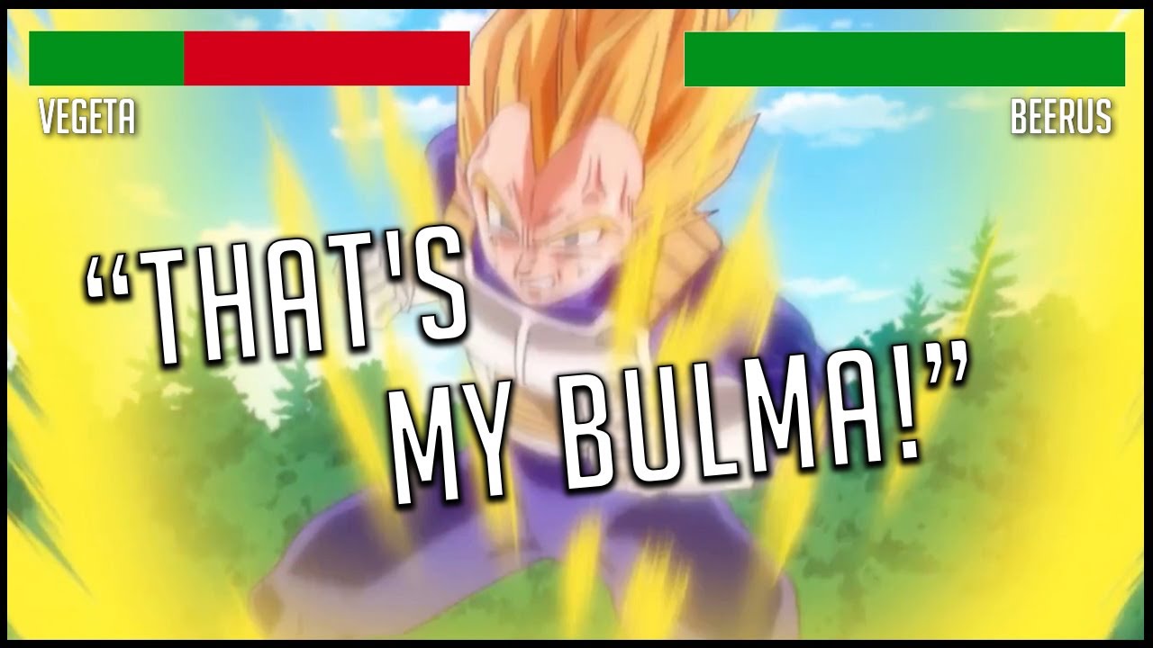 Beerus vs Vegeta with health bars | DBZ Battle of Gods