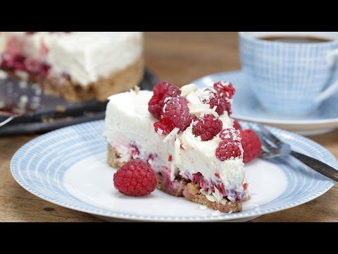 Video: Käsekuchen Mit Weißer Schokolade Und Himbeeren