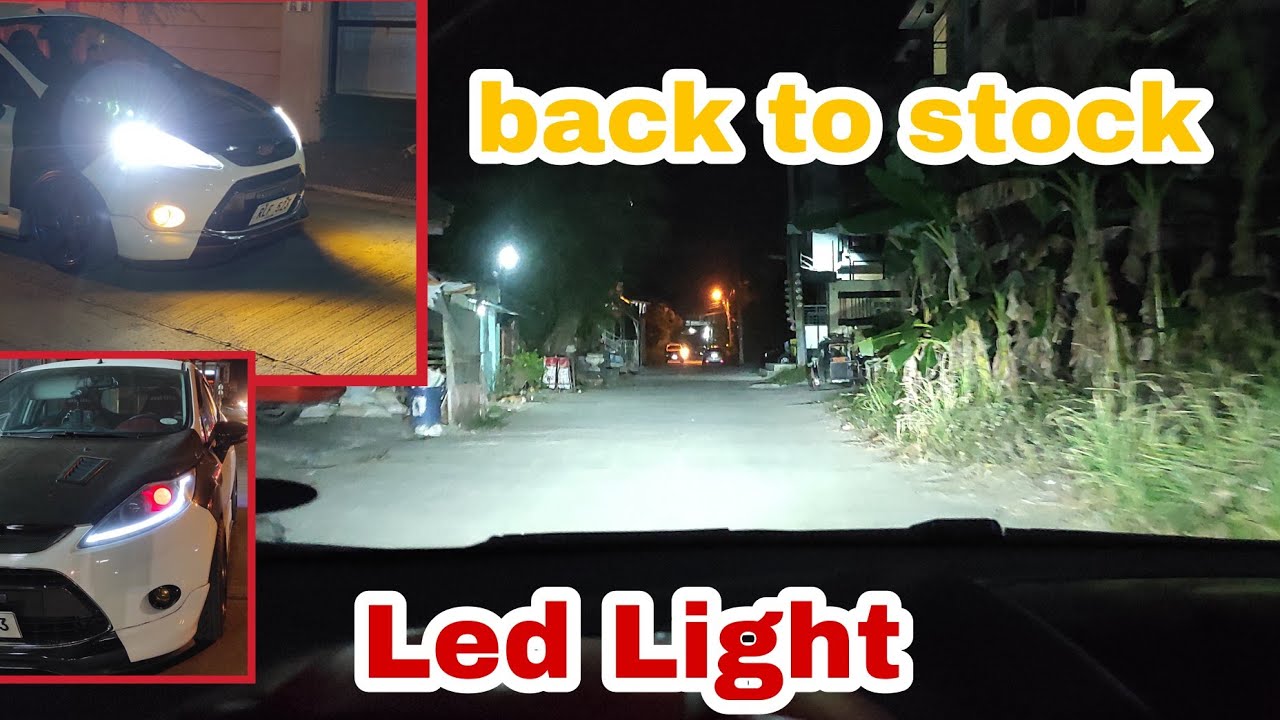 Ford fiesta mk7 stock Headlight Novsight Led headlight h7 bulb YouTube