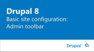 Drupal 8. Basic site configuration: Admin toolbar