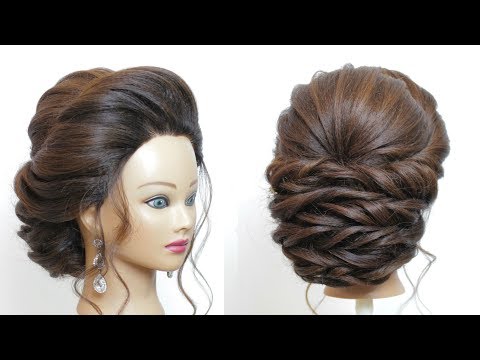 New Bridal Hairstyle For Long Hair Step By Step. Perfect Wedding Updo
