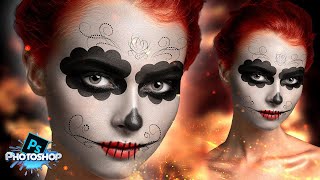 Halloween Makeup Design & Tutorial - Adobe Photoshop l Joker Makeup Design l BID IT Lab l #tutorial
