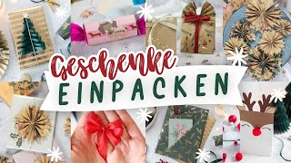 Geschenke einpacken - einfach und kreativ Geschenkverpackung basteln für Weihnachten | TRYTRYTRY