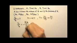 AP Physics 2: Thermal 8: Ideal Gas Law Problems 3: Comparing 2 Gases