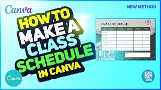 How to Make a Class Schedule in Canva - Easy Step by Step Tutorial 2025