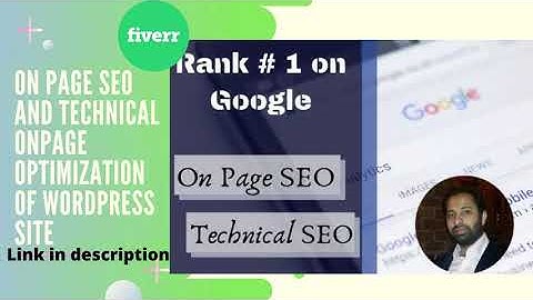 On page SEO and technical onpage optimization of wordpress site