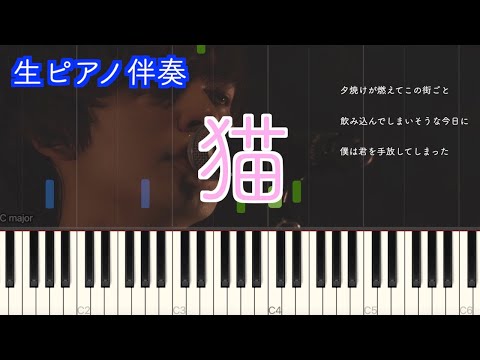 【オフボーカル】猫/DISH（北村匠海） 歌詞有り（高音質）【ピアノ伴奏】