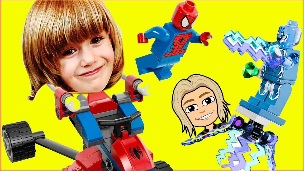 Lego Superheroes Playset - Spider-man and Electro in Surprise Eggs with Gerti Toys