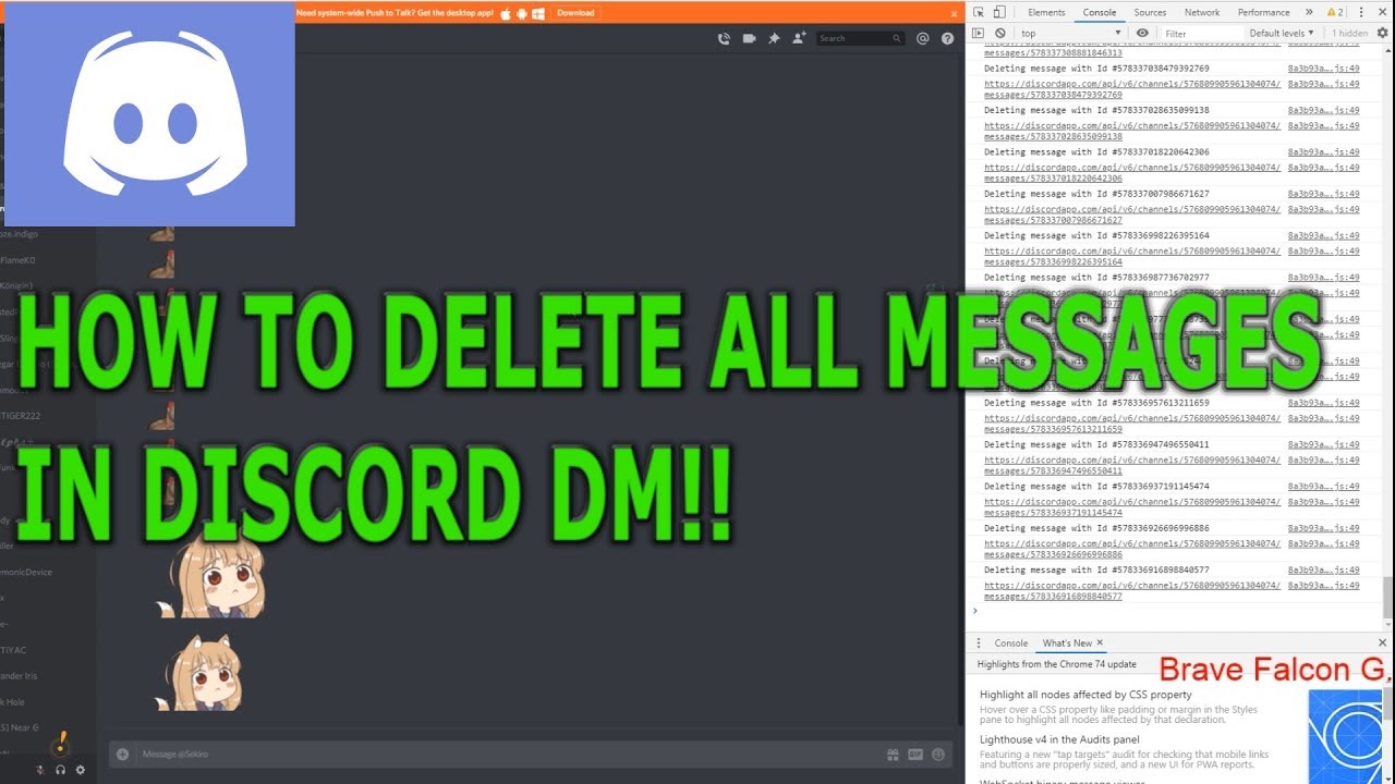 Discord - How to Delete all messages in Discord DM EASILY!!!