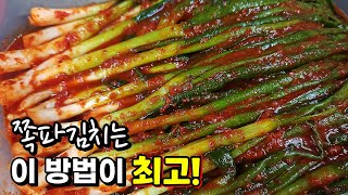 누구나 성공🥇 절일 필요없어요✔️ 쉽고 간단하게 만들어. 정말 맛있는. 대박집 쪽파김치