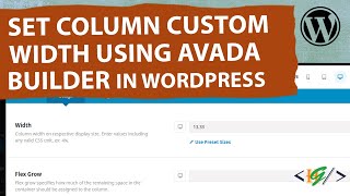 How to Set Custom Column Width in Avada Builder in WordPress