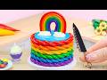 Mini Rainbow Chocolate Cake Recipe 🍫🌈 | Fun KitKat Cake Decorating Tutorial