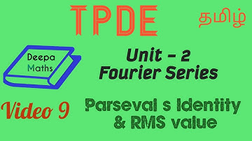 Fourier series Parsevals identity and RMS value