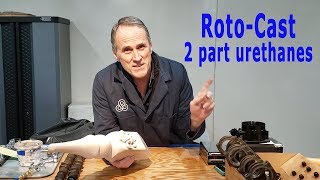 Urethane roto-casting an architectural spire from a silicone mold