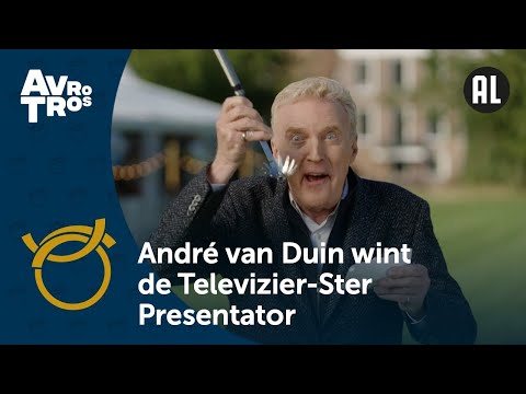 ? Peter Pannekoek reikt de Televizier-Ster Presentator uit aan Andr van Duin