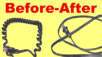 How To Flatten Straighten And Uncoil A Cable Or Coiled Extension Cord Wire