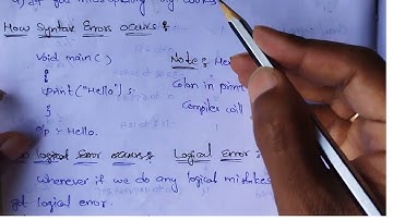 Syntax Error & Logical Errors in C | #syntaxerror #logicalerror with example in Telugu English #pps