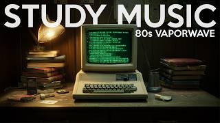 Vaporwave 1980s Study Music for Focus & Concentration | Background Music | 80s Computer Study Scene