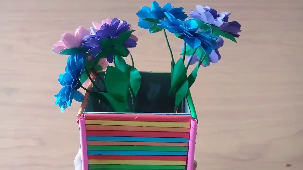 Cara Membuat Pot Bunga Dari Kertas Kado Sarekil